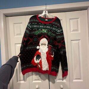 Men’s Ugly Christmas Sweater - Black and Red
